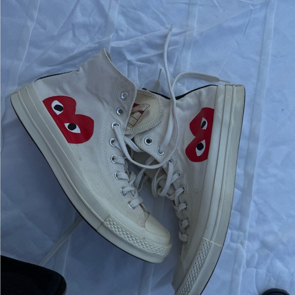 Converse Cream High-Top Sneakers - Picture 1 of 4